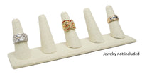 5 Finger Beige Linen Ring Stand Holder Jewelry Display – Novel Box