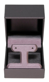 Purple Leatherette Earring Tree Box