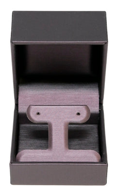 Purple Leatherette Earring Tree Box