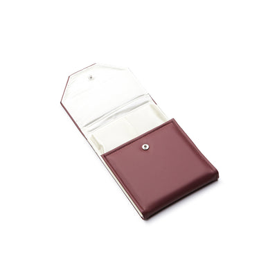 Burgundy Leatherette Small Pearl Folder