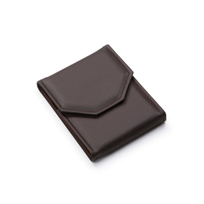 Chocolate Leatherette Small Pearl Folder