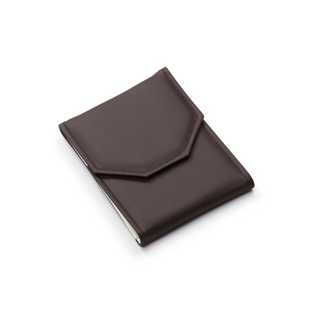 Chocolate Beige Large Leatherette Pearl Folder