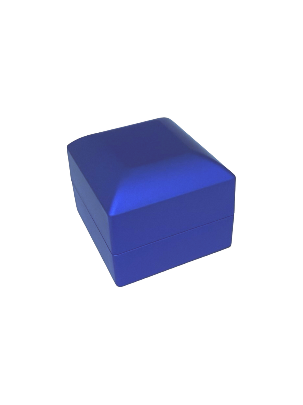 Blue Opened Soft Touch LED Earring Box