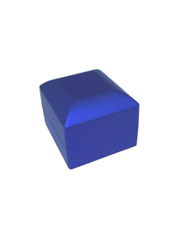 Blue Opened Soft Touch LED Earring Box