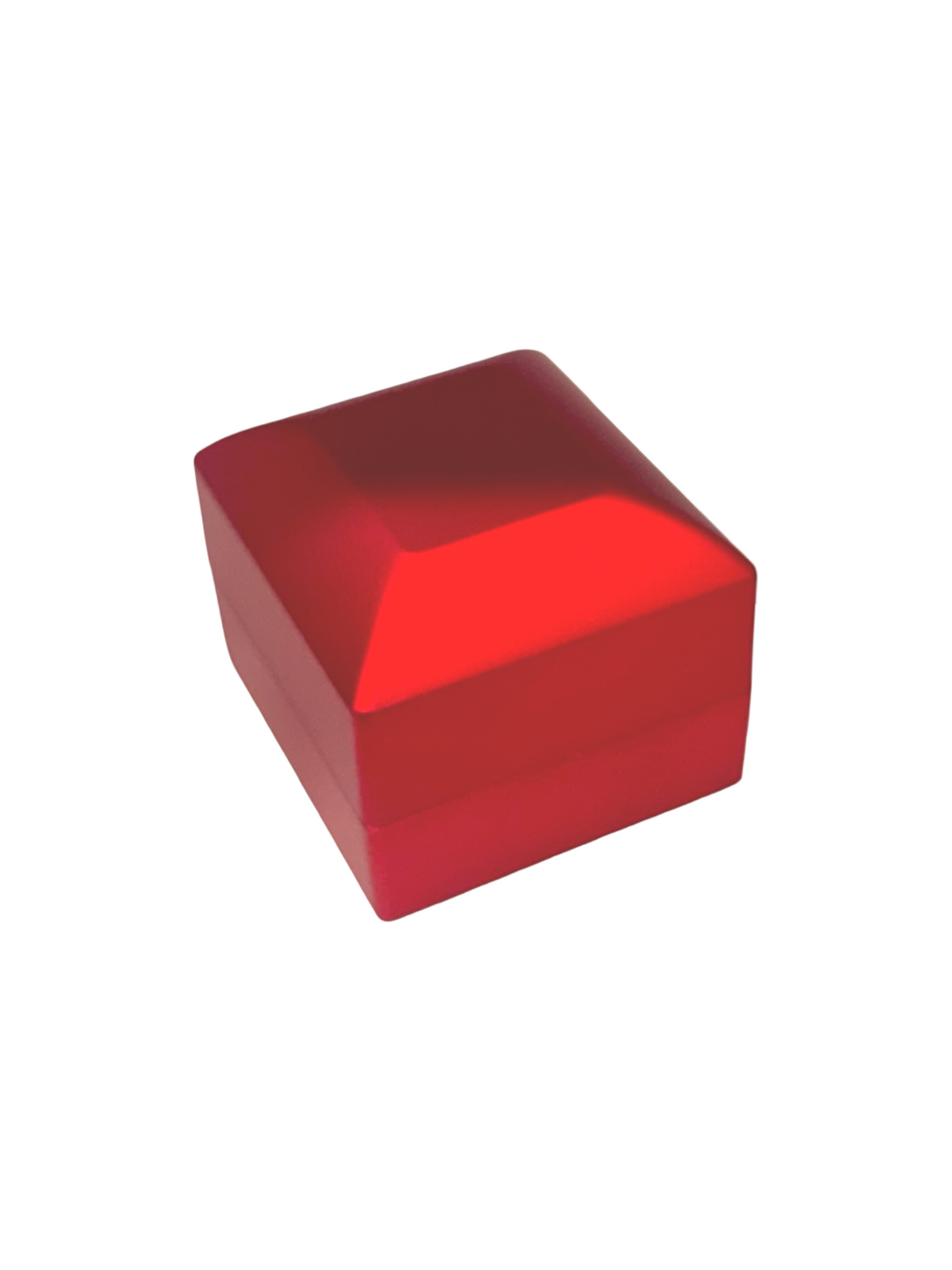 Red Opened Soft Touch LED Earring Box