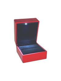 Red Opened Soft Touch LED Ring Box
