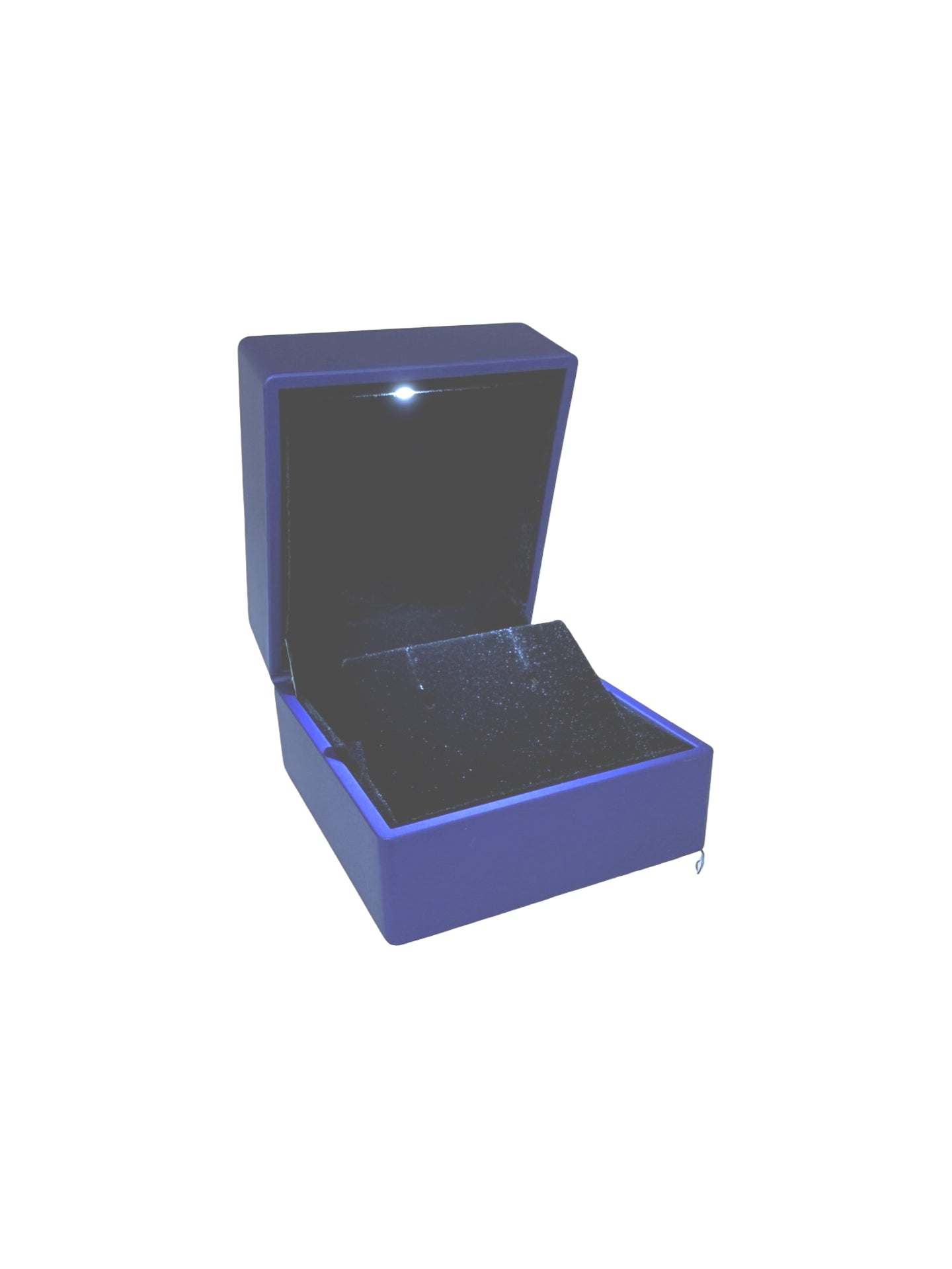 Blue Leatherette LED Earring Box