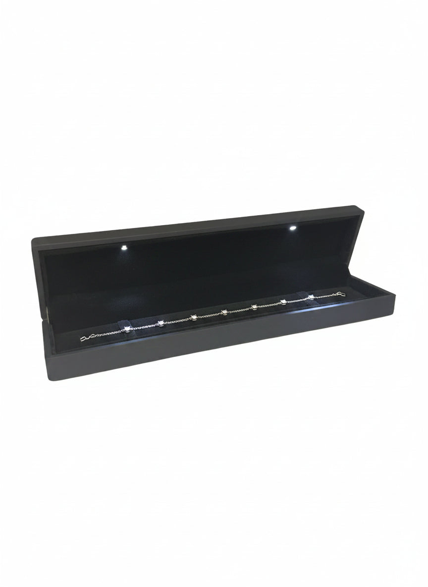 Black Leatherette LED Bracelet Box