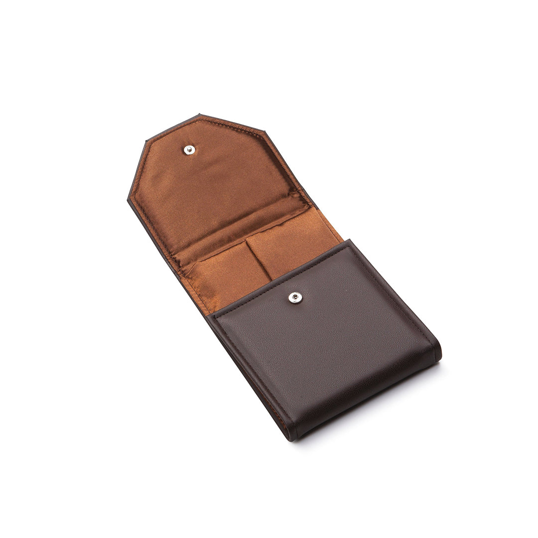 Chocolate Leatherette Small Pearl Folder