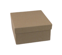 A beige kraft paper cotton filled box.
