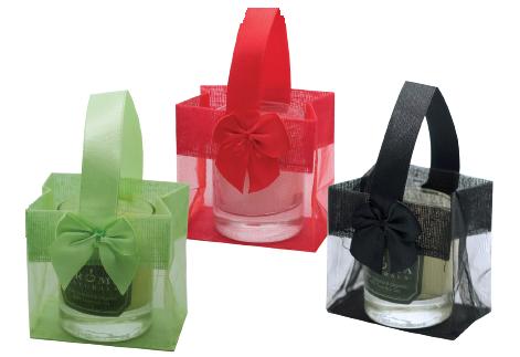 Sheer Tote w/ Satin Handle and Bow