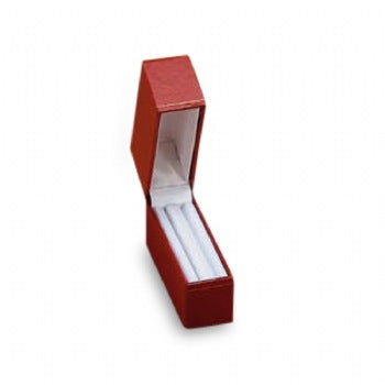Leatherette with Gold Rim Hook Earring Box
