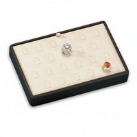 Chocolate/Beige Leatherette 22 Clip Ring Tray