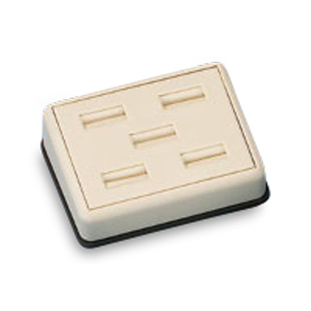 Chocolate/Beige Leatherette 5 Ring Slit Stand