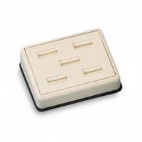 Chocolate/Beige Leatherette 5 Ring Slit Stand