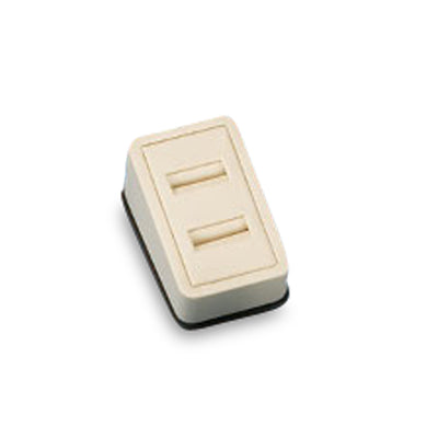 Chocolate/Beige Leatherette 2 Ring Slit Stand