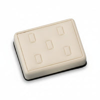 Chocolate/Beige Leatherette 5 Clip Ring Stand