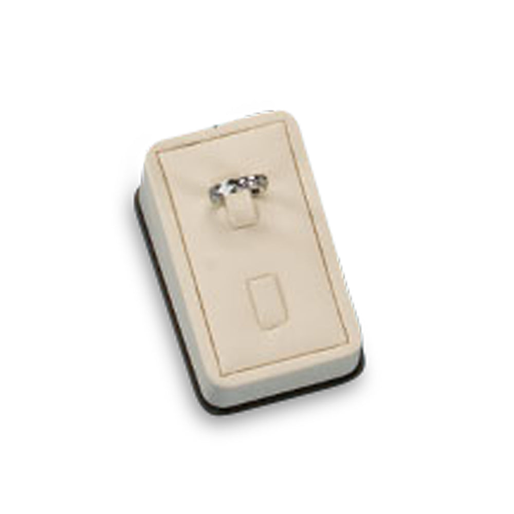 Chocolate/Beige Leatherette 2 Clip Ring Stand