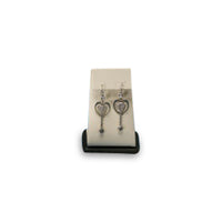 Chocolate/Beige Leatherette Tall Earring Stand