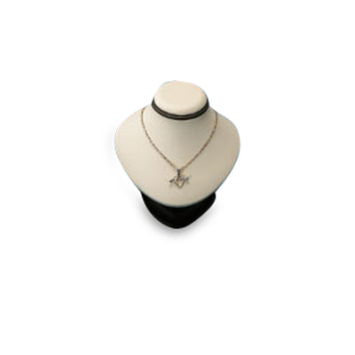 Chocolate/Beige Leatherette Small Neckform