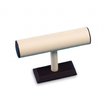 Chocolate/Beige Leatherette Bangle T-Bar