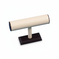 Chocolate/Beige Leatherette Bangle T-Bar