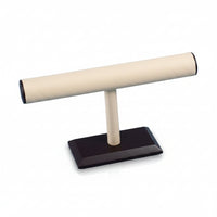 Chocolate/Beige Leatherette Medium Bangle T-Bar