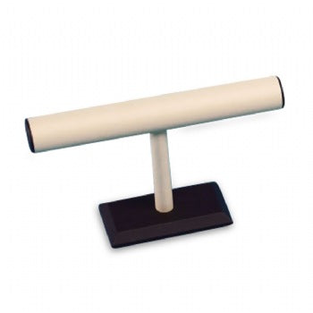 Chocolate/Beige Leatherette Medium Bangle T-Bar