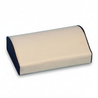 A chocolate and beige leatherette bracelet dome with a soft, cushioned interior.