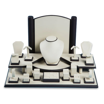 Chocolate/Beige Leatherette Window Display