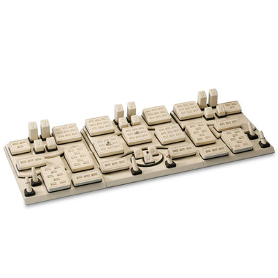 Chocolate/Beige Leatherette Showcase Display Set