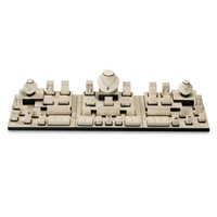 Chocolate/Beige Leatherette Showcase Display Set