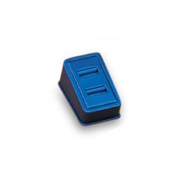Navy Blue Leatherette 2 Ring Slot Stand