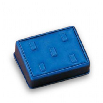 Navy Blue Leatherette 5 Clip Ring Stand