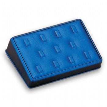 Navy Blue Leatherette 11 Clip Ring Stand