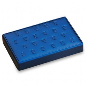 Navy Blue Leatherette 22 Clip Ring Tray