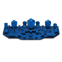 4' Blue Leatherette Showcase Display Set