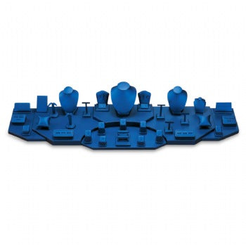 5' Blue Leatherette Showcase Display Set