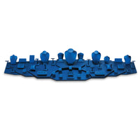 6' Blue Leatherette Showcase Display Set
