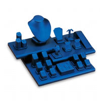 Blue Leatherette Window Display