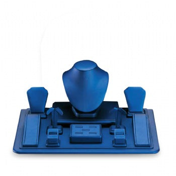 Blue Leatherette Window Display