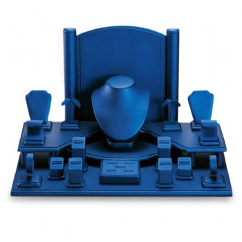 Blue Leatherette Window Display