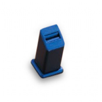 Navy Blue Leatherette 1 Slot Ring Stand