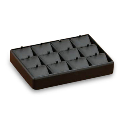Black Leatherette 12 Pendant Tray
