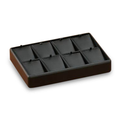 Black Leatherette 8 Pendant Tray