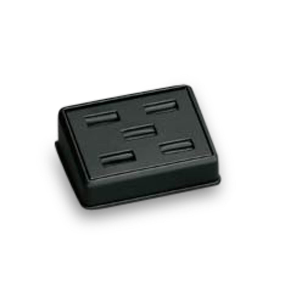Black Leatherette 5 Ring Slot Stand