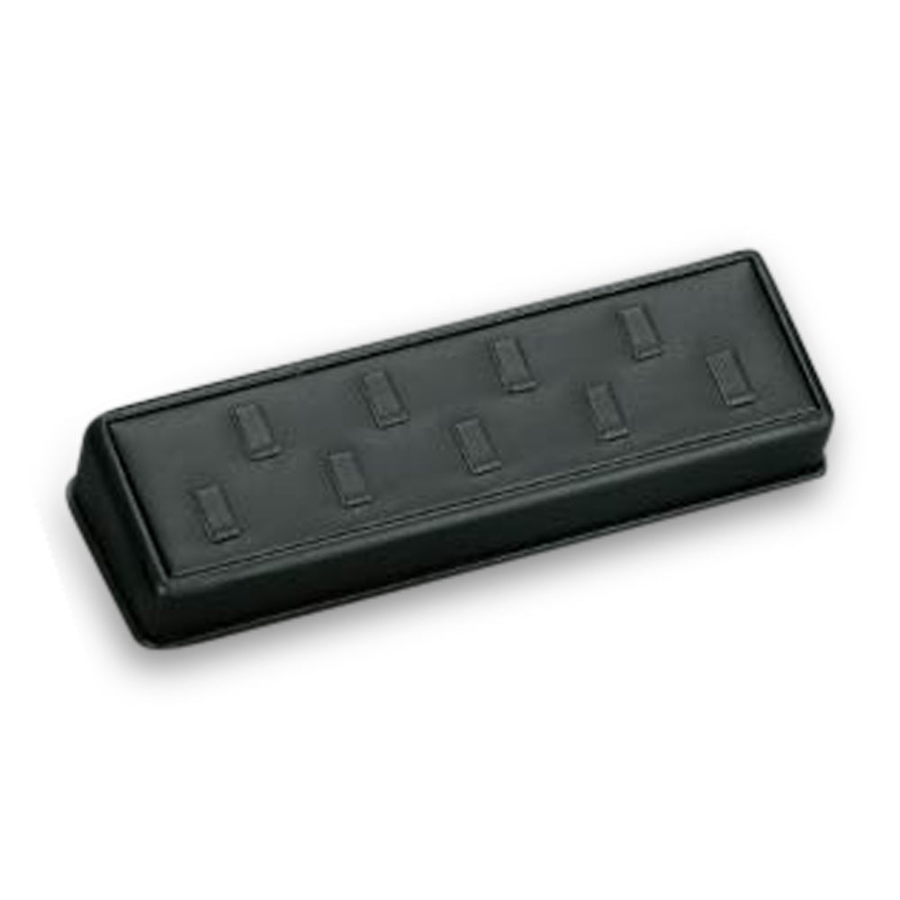 Black Leatherette 9 Clip Ring Stand