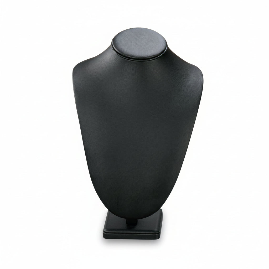 Black Leatherette X-Large Wood Neckform Stand