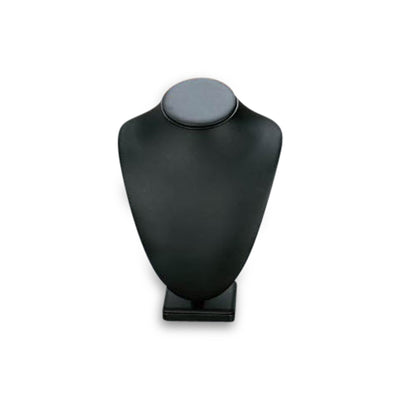 Black Leatherette Large Wood Neckform Stand