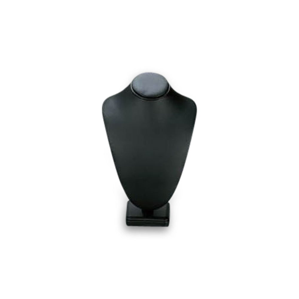 Black Leatherette Medium Wood Neckform Stand
